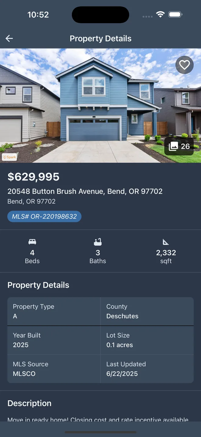 Property details view